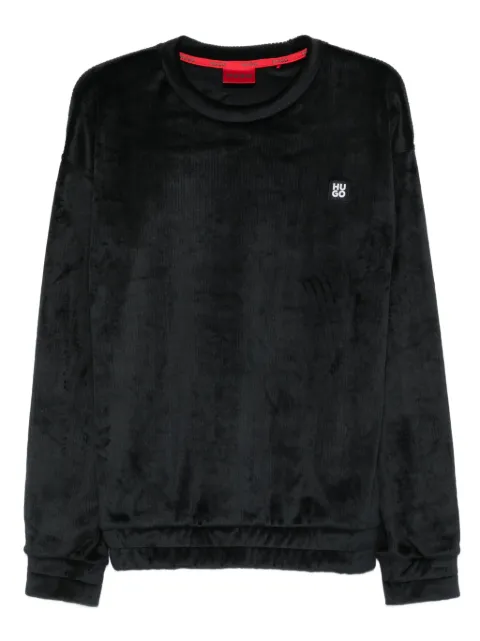 HUGO ribbed velour sweater