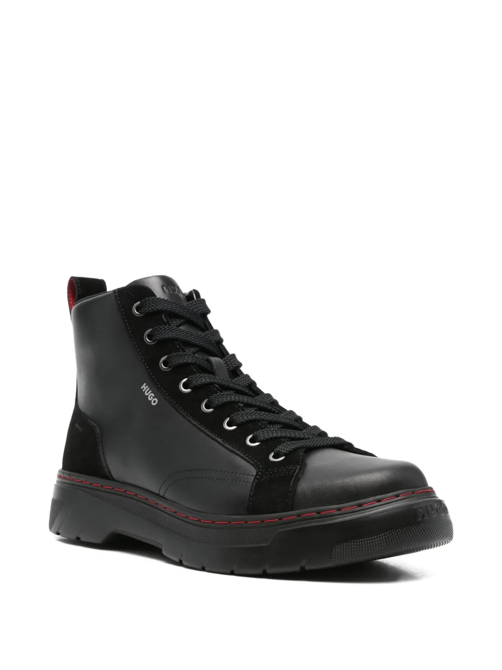 Hugo Boss Urian Boots In Animal Print
