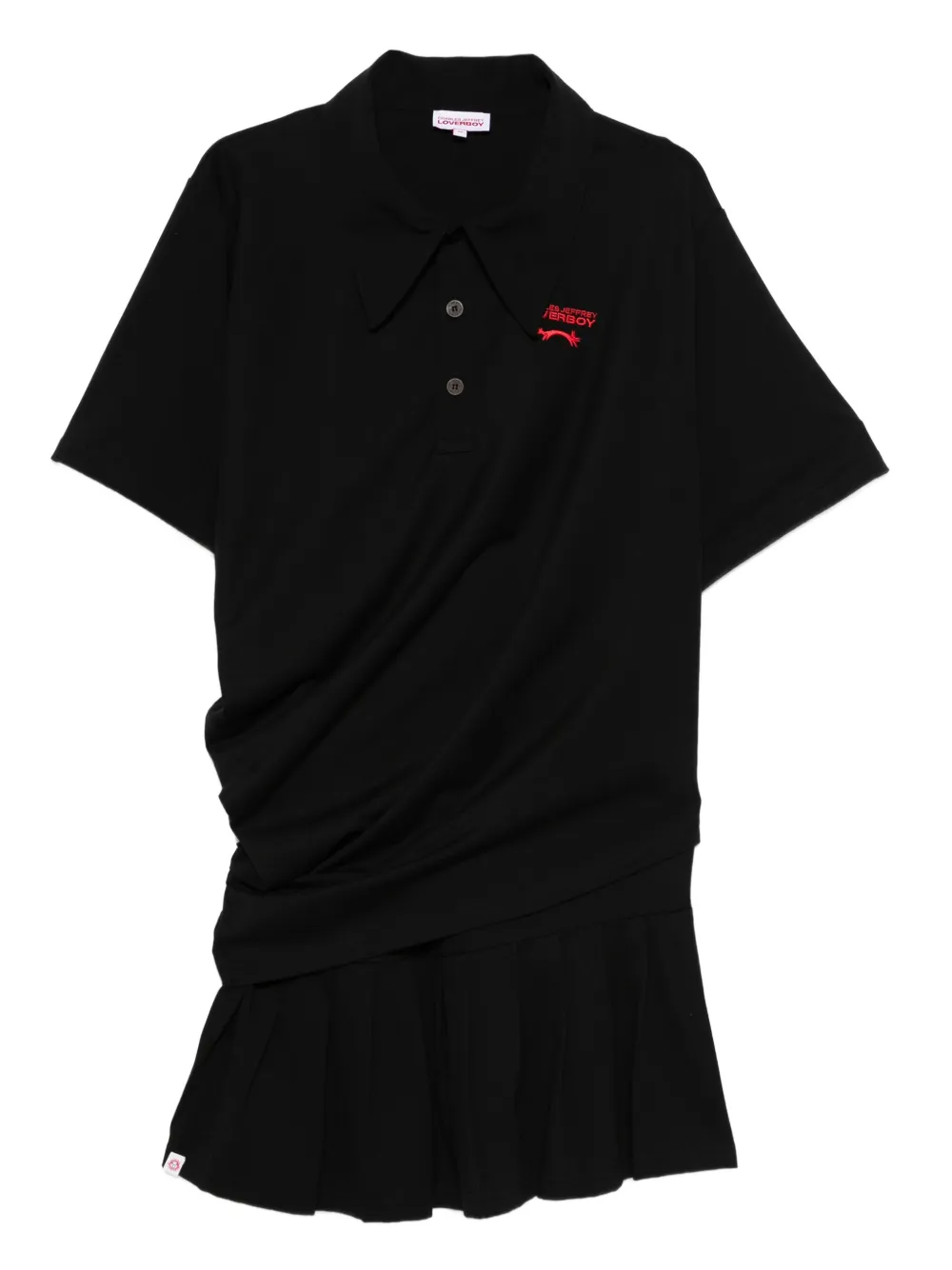Charles Jeffrey Loverboy Topsy Turvy polo dress | Black | Image 1