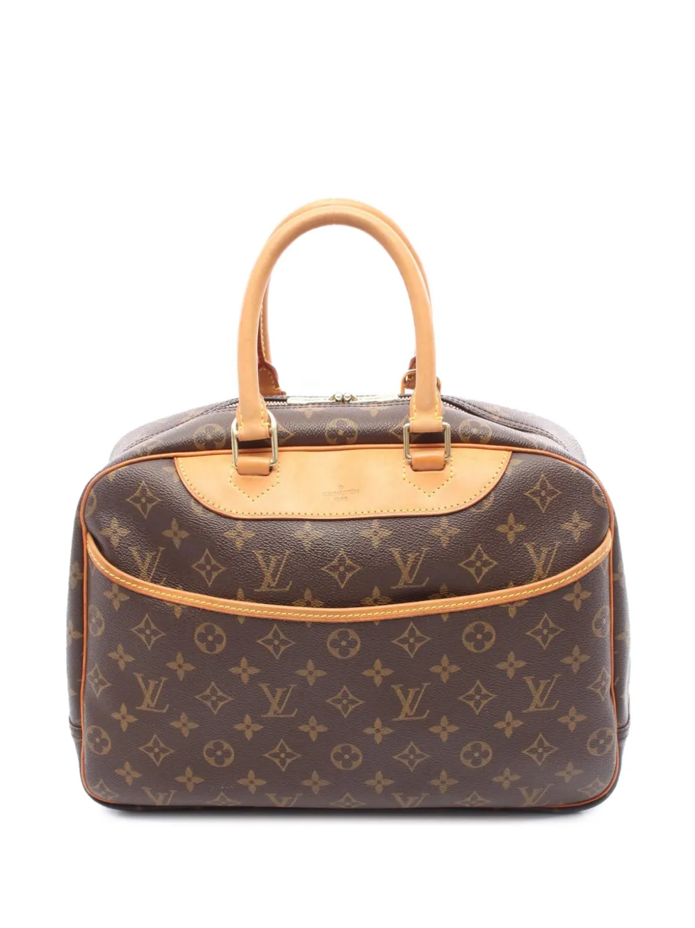 Pre-owned Louis Vuitton 2002 Monogram Deauville Handbag In Brown