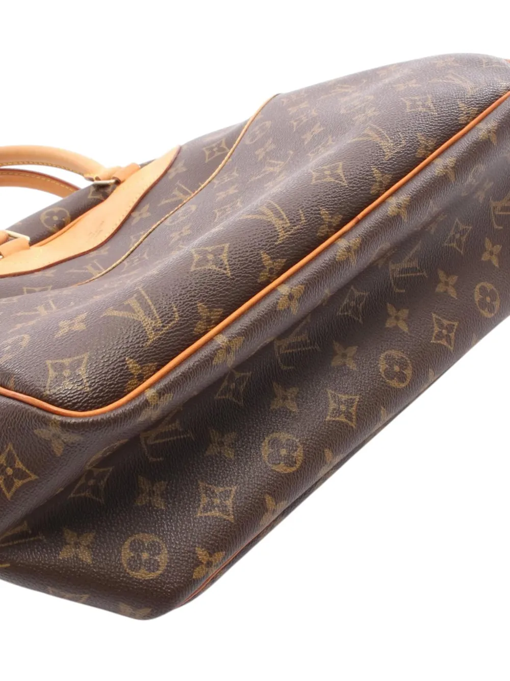 Pre-owned Louis Vuitton 2002 Monogram Deauville Handbag In Brown