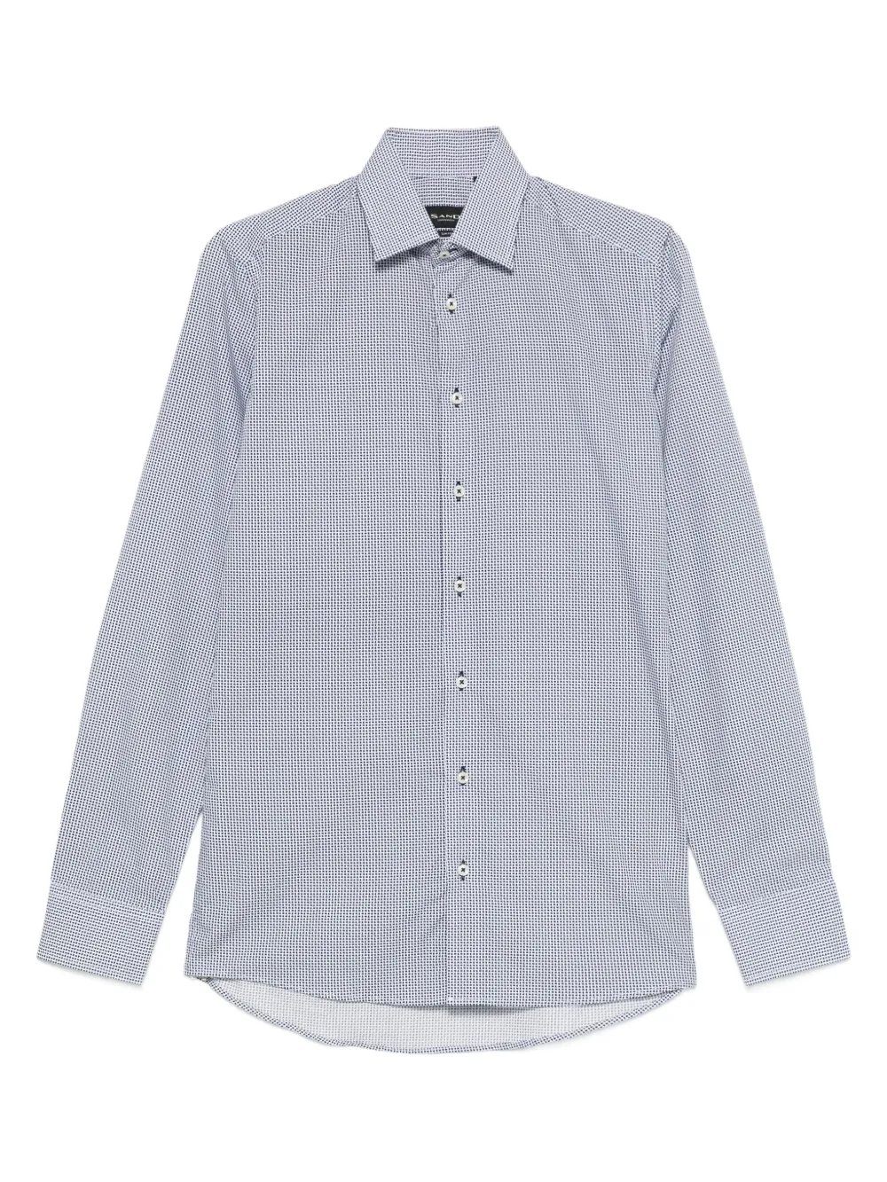 Sand checked long-sleeved shirt | Blue | Image 1