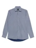 Sand geometric-print cotton shirt - Blue