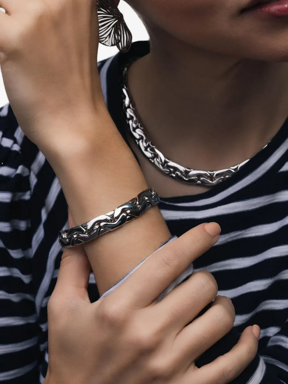 Jennifer Fisher Tribeca schakelarmband - Zilver