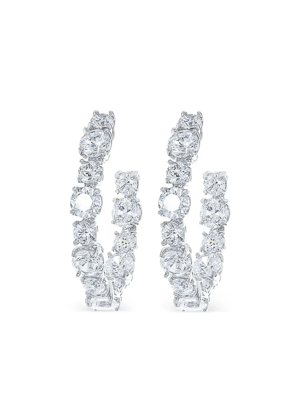 Fantasia by Deserio Orecchini a cerchio con pietre - Argento