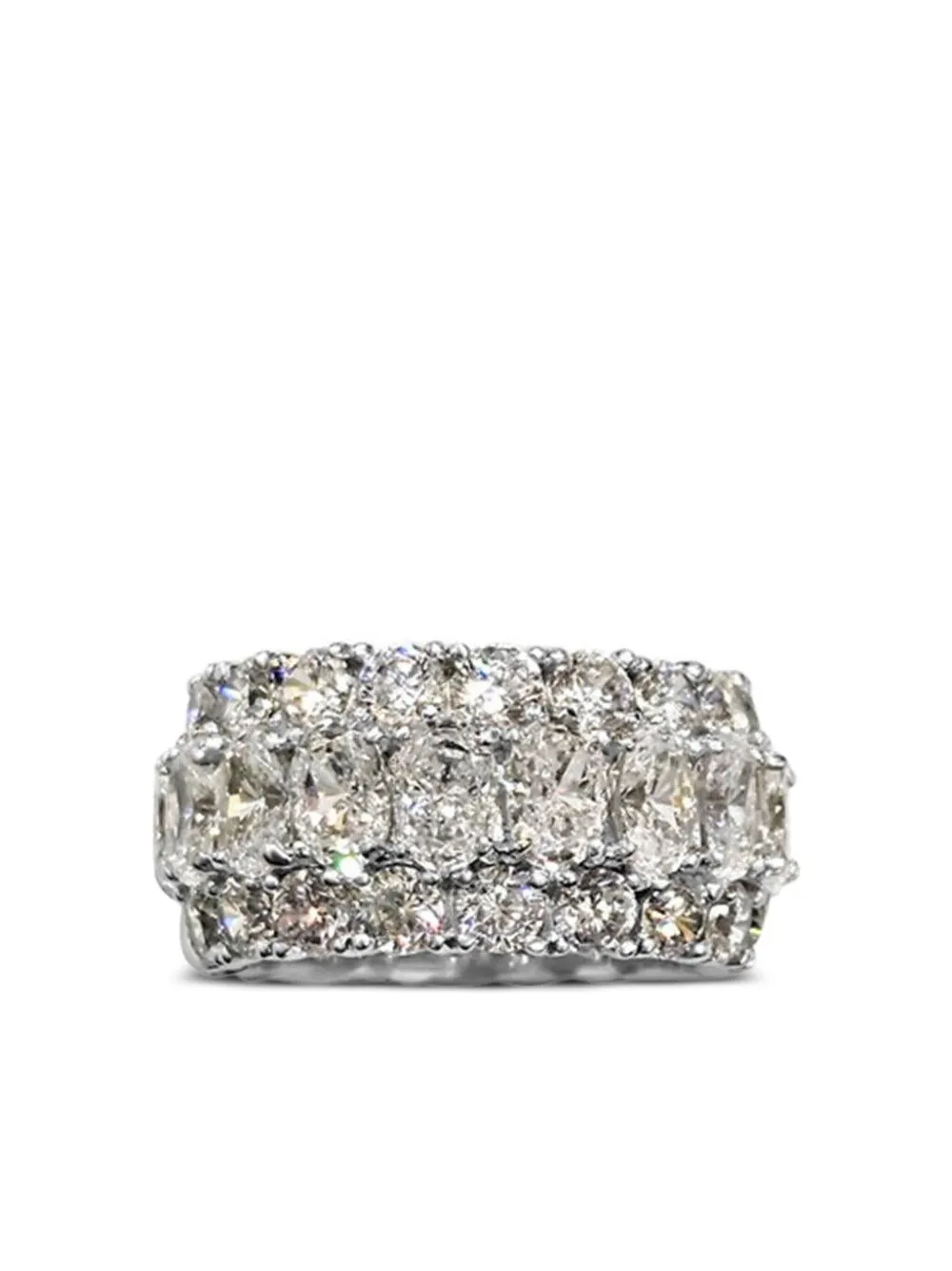 Fantasia By Deserio 14k White Gold Cubic Zirconia Eternity Ring In Metallic