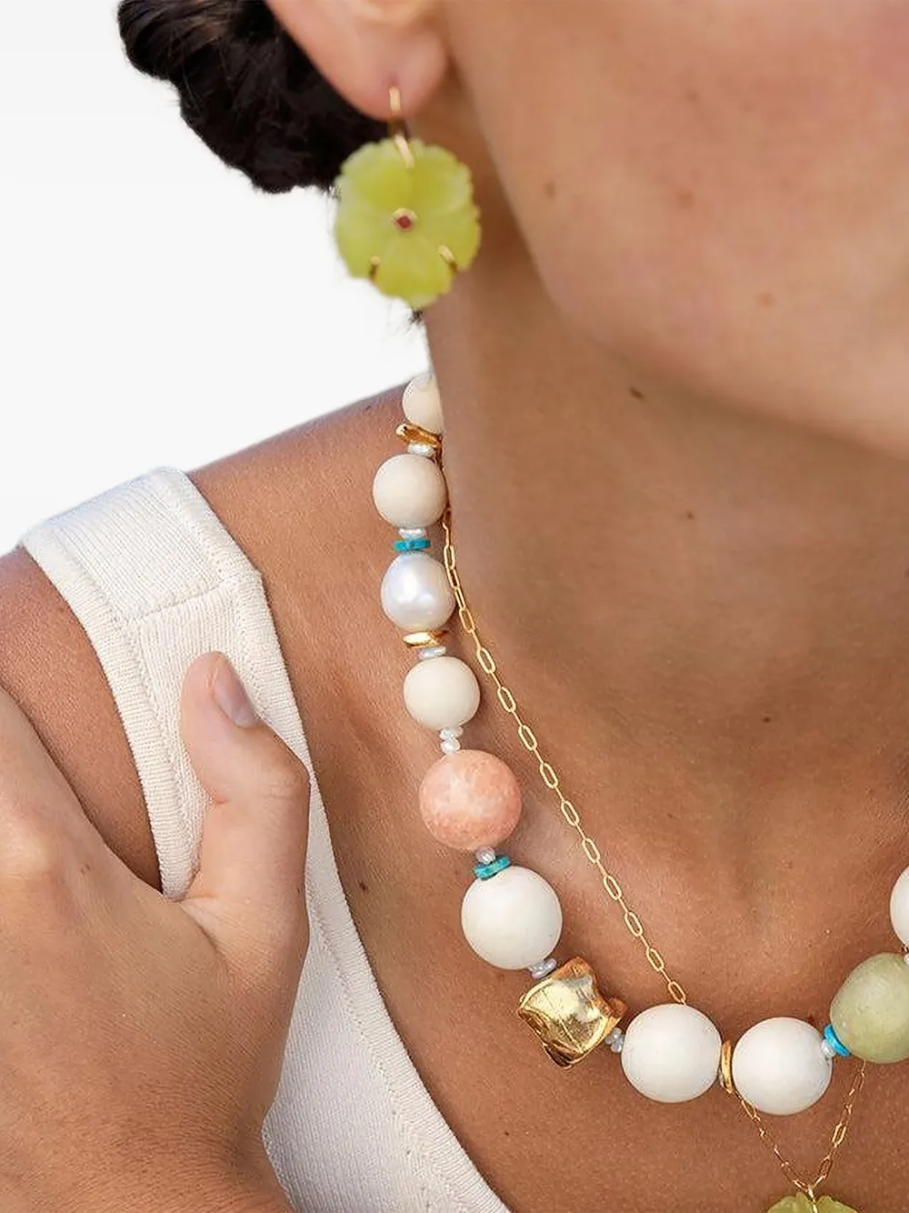 Lizzie Fortunato New Bloom oorbellen met bloemen - Geel