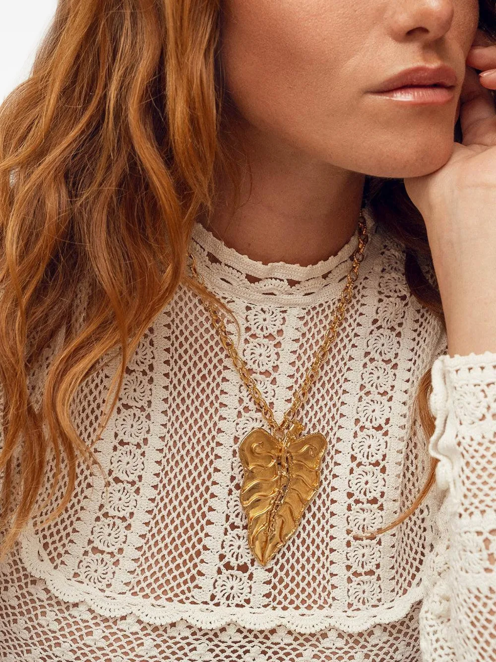Sylvia Toledano Botanica schakelhalsketting met hanger - Goud
