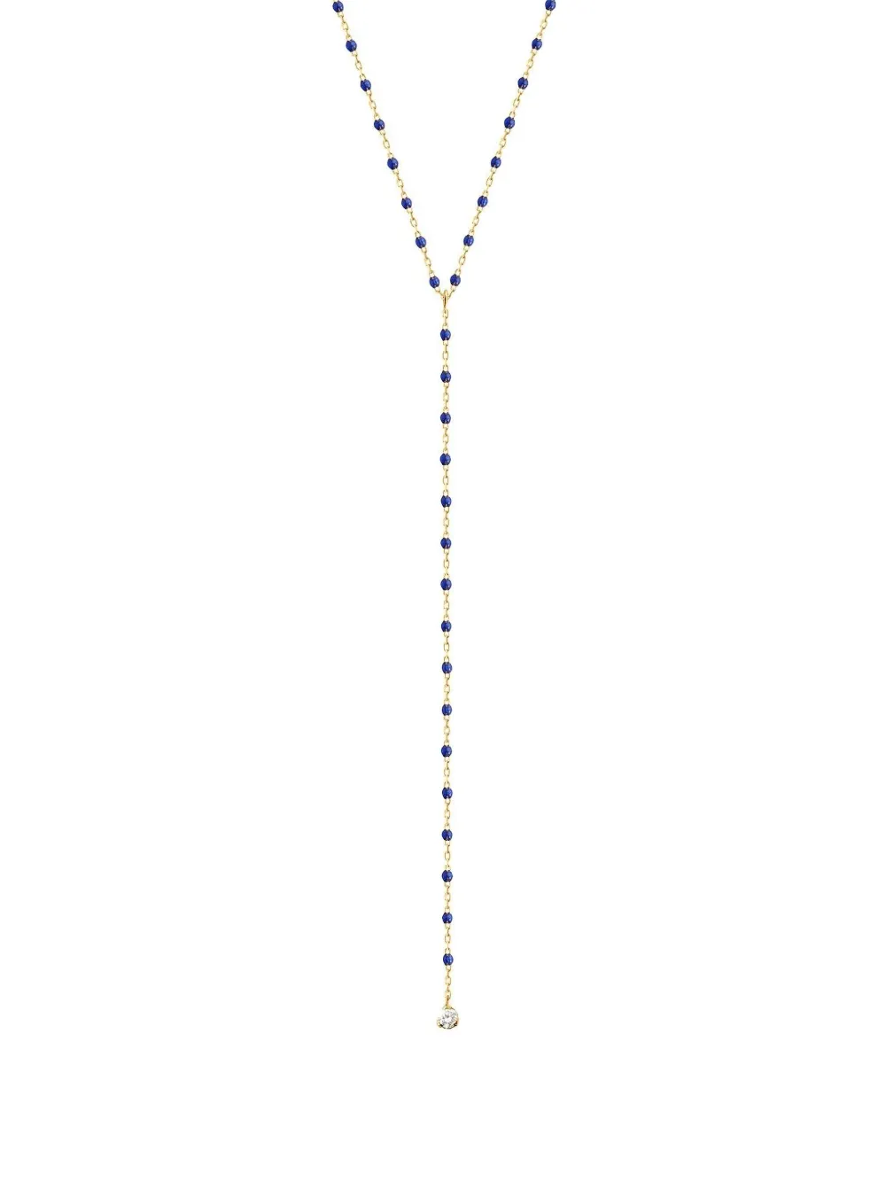 Gigi Clozeau 18K yellow gold mini Gigi Y Party lapis necklace - Gigi Clozeau 18K yellow gold mini Gigi Y Party lapis necklace -