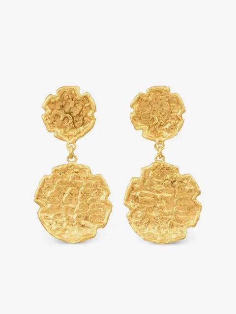 Sylvia Toledano aretes Swan con textura martillada