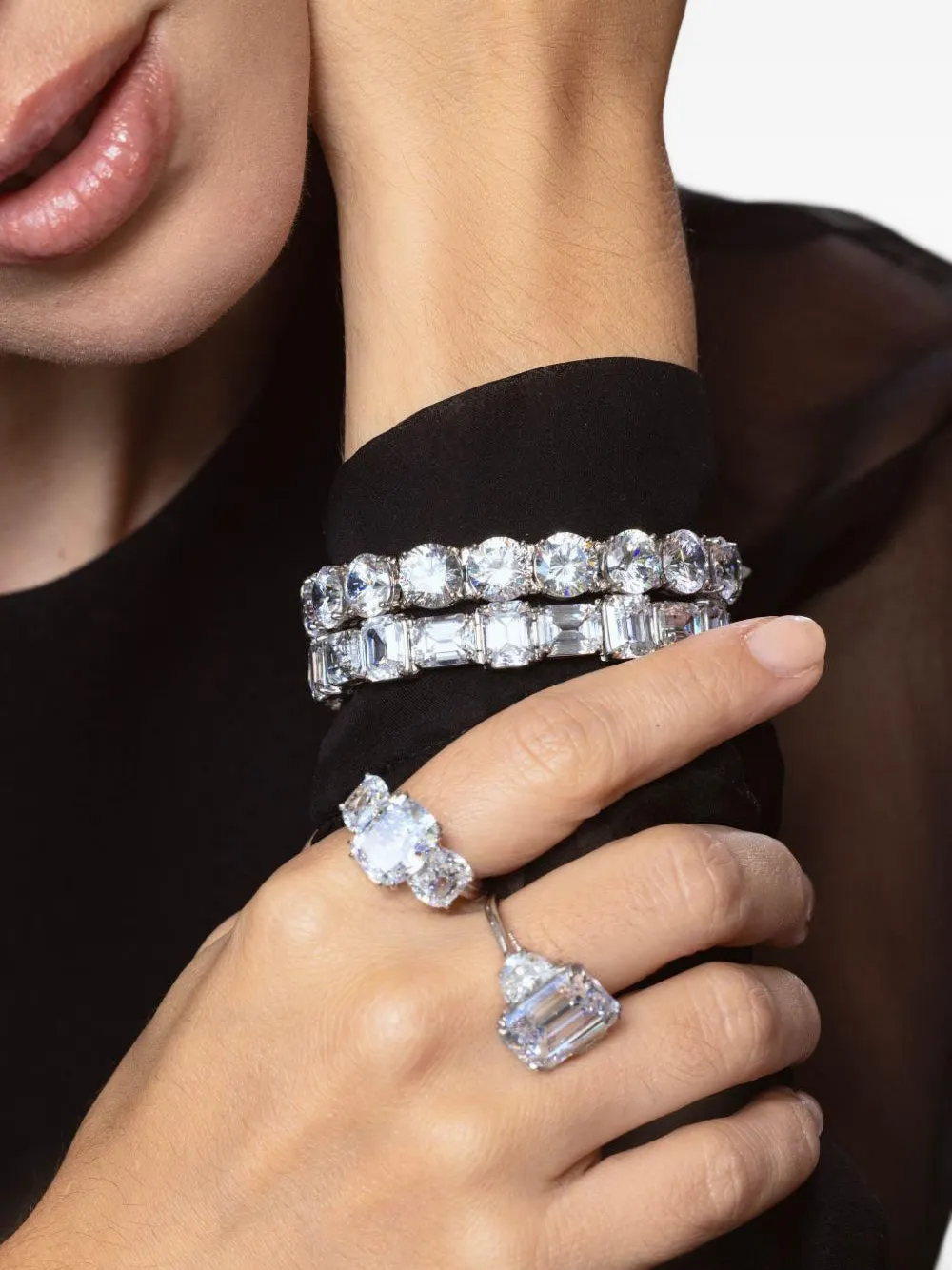 Fantasia by Deserio Ronde armband - Zilver