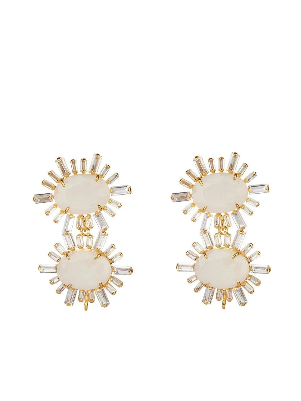 Bounkit Jewelry Moonstone oorbellen - Goud