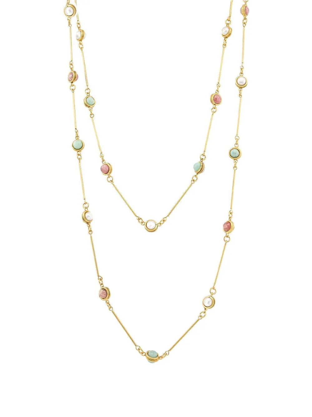 Sylvia Toledano アマゾナイト パール ネックレス - ゴールドトーン Sylvia Toledano アマゾナイト パール ネックレス - ゴールドトーン