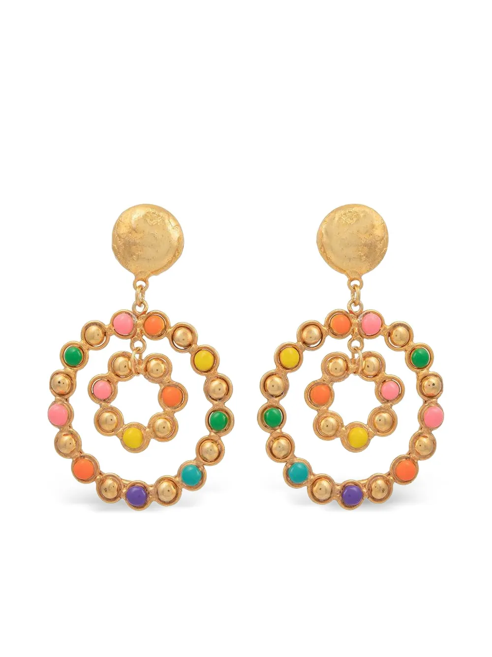 Sylvia Toledano Happy Flower ピアス - ゴールドトーン Sylvia Toledano Happy Flower ピアス - ゴールドトーン