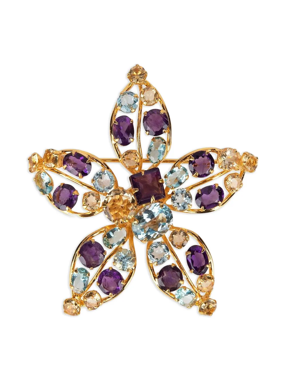 Bounkit Jewelry Gold Flower Brooch