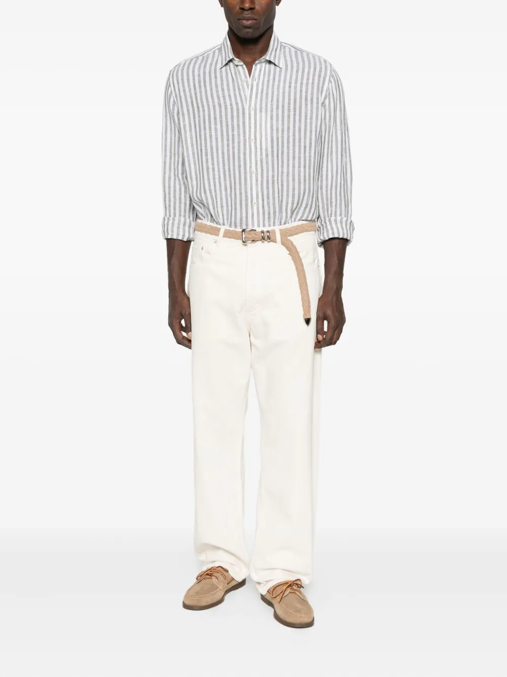 Sand striped linen shirt | Image 2