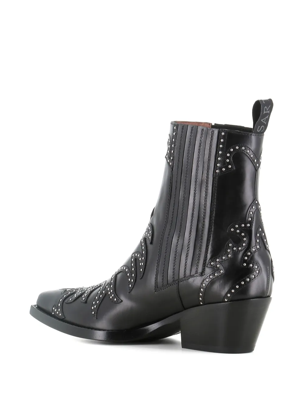 Sartore 50mm Studded Leather Boots In Black