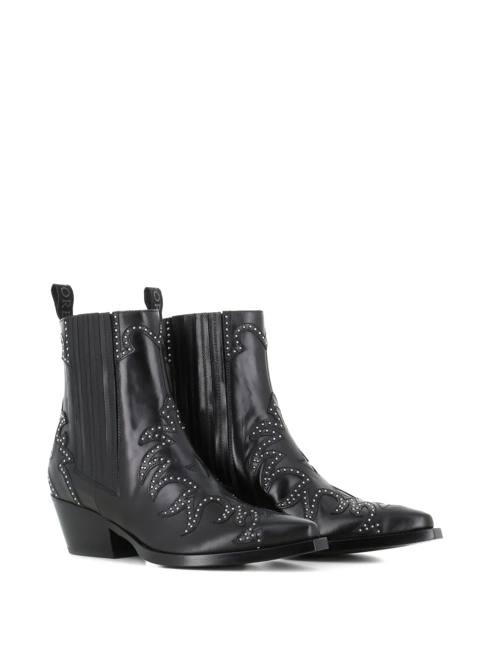 Sartore 50mm Studded Leather Boots In Black