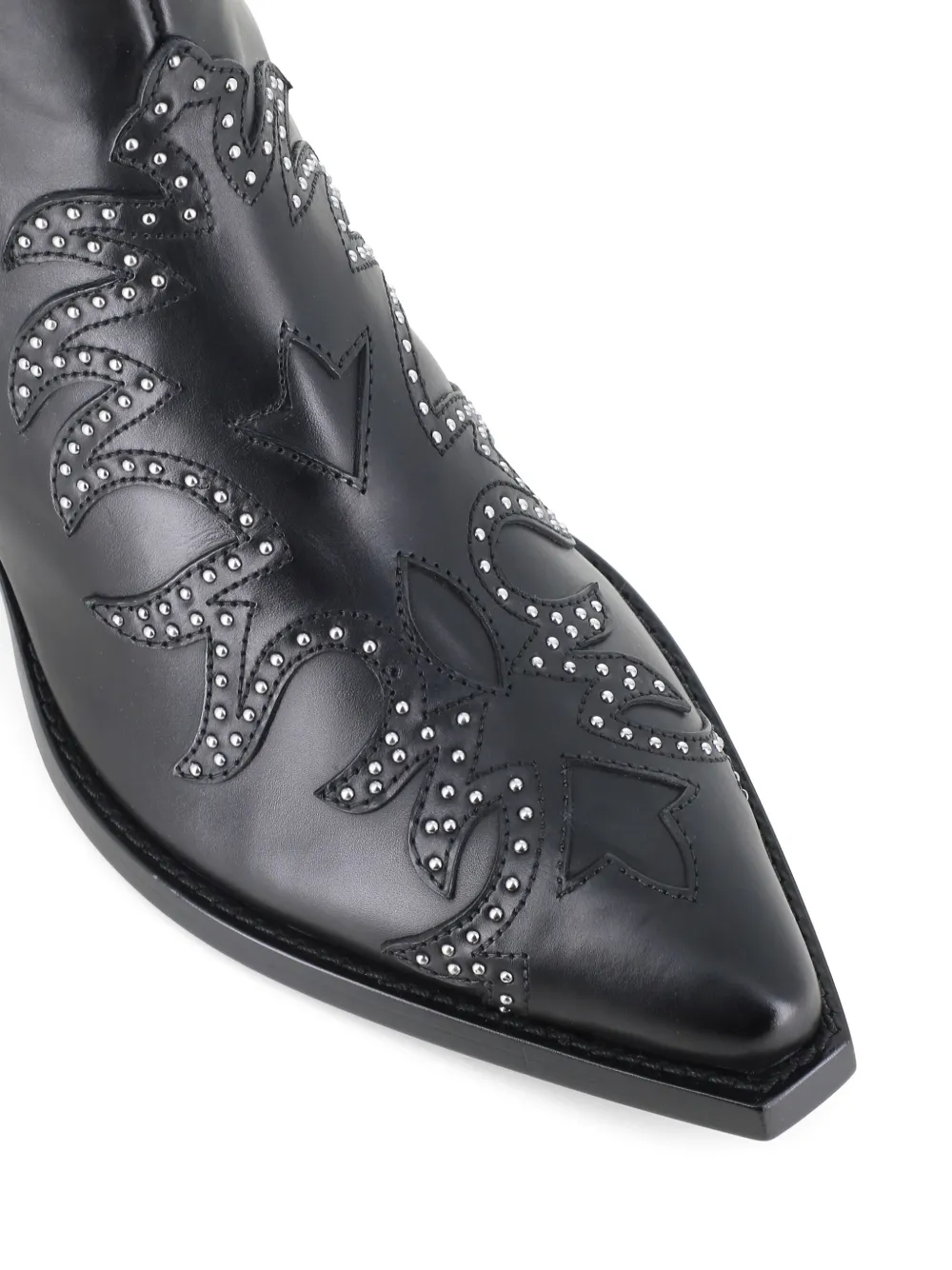 Sartore 50mm leren laarzen met studs Zwart