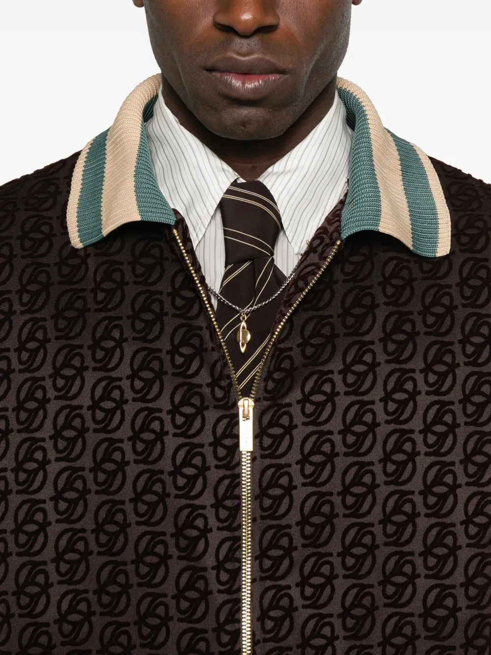 Drôle De Monsieur Sweater met rits Bruin