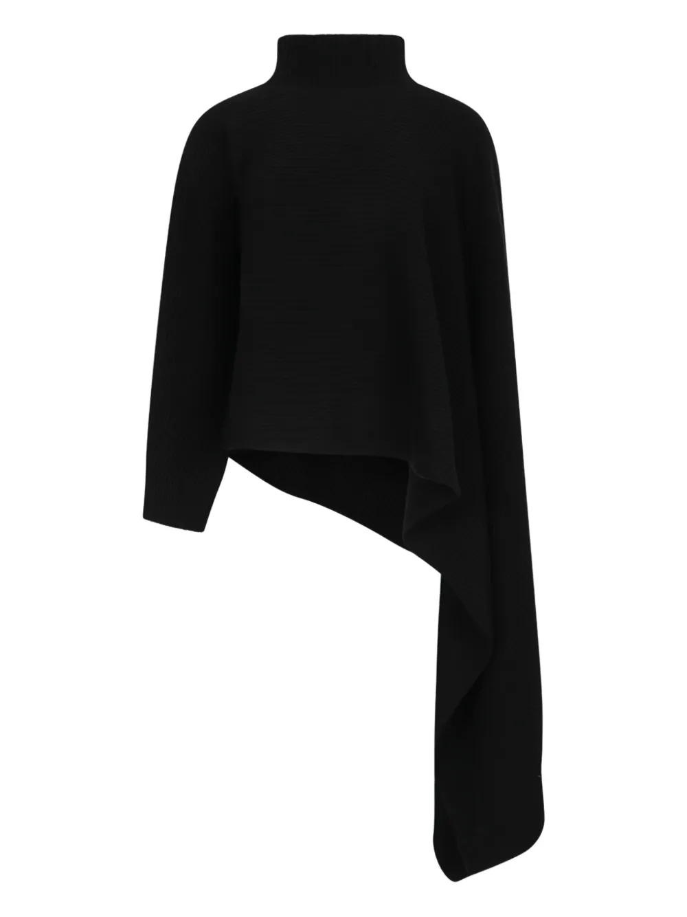 Fabiana Filippi asymmetric poncho | Black | Image 1