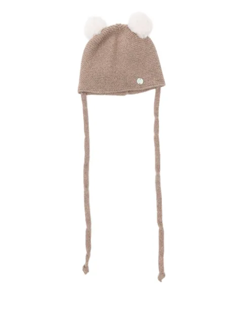 Paz Rodriguez pom-pom knitted hat