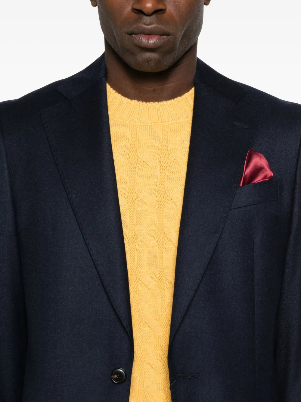 Sand Single-breasted Blazer In Blue