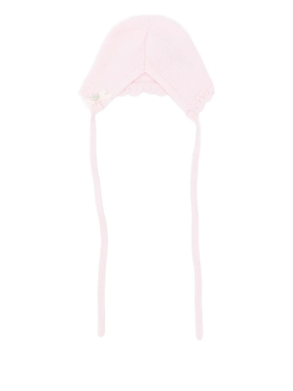 Paz Rodriguez Scalloped-edge Wool Bonnet In Pink