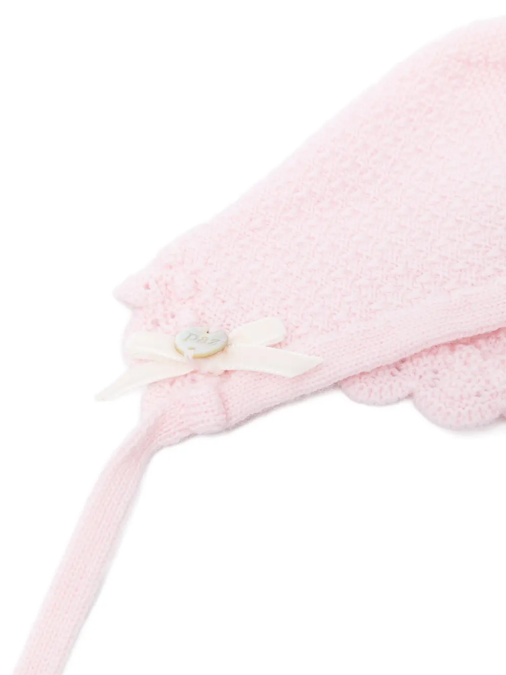 Paz Rodriguez Scalloped-edge Wool Bonnet In Pink
