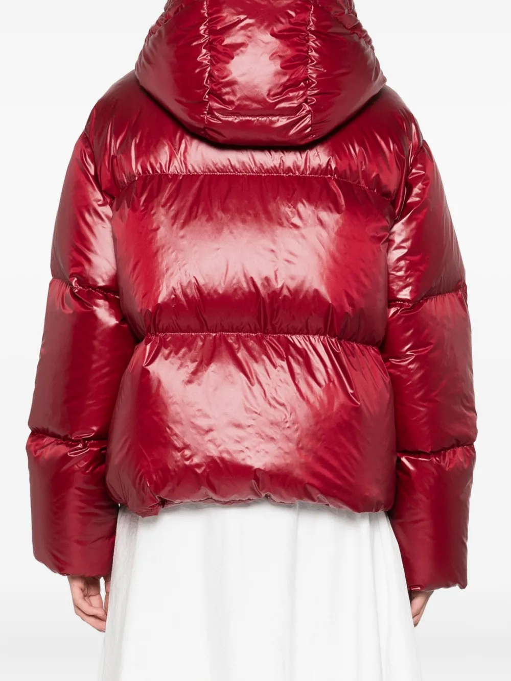Fay Hooded Puffer Jacket In Red
