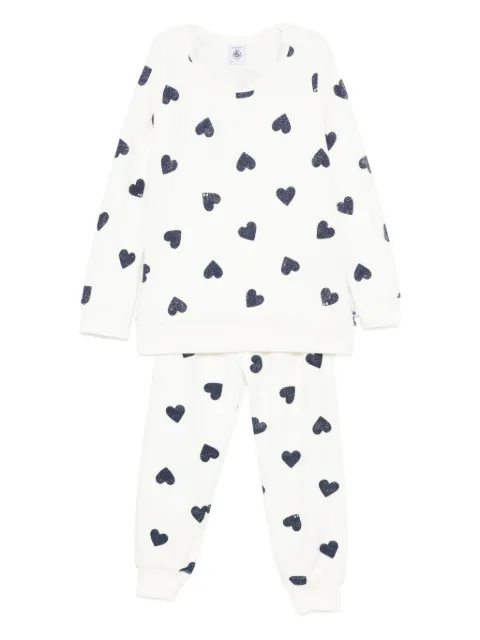 Petit Bateau heart-print pyjamas