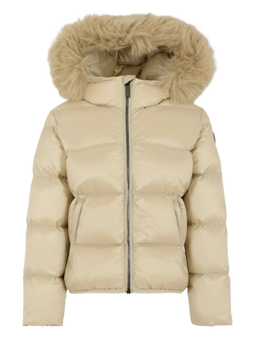 Colmar Kids fur-trimmed quilted jacket - Toni neutri