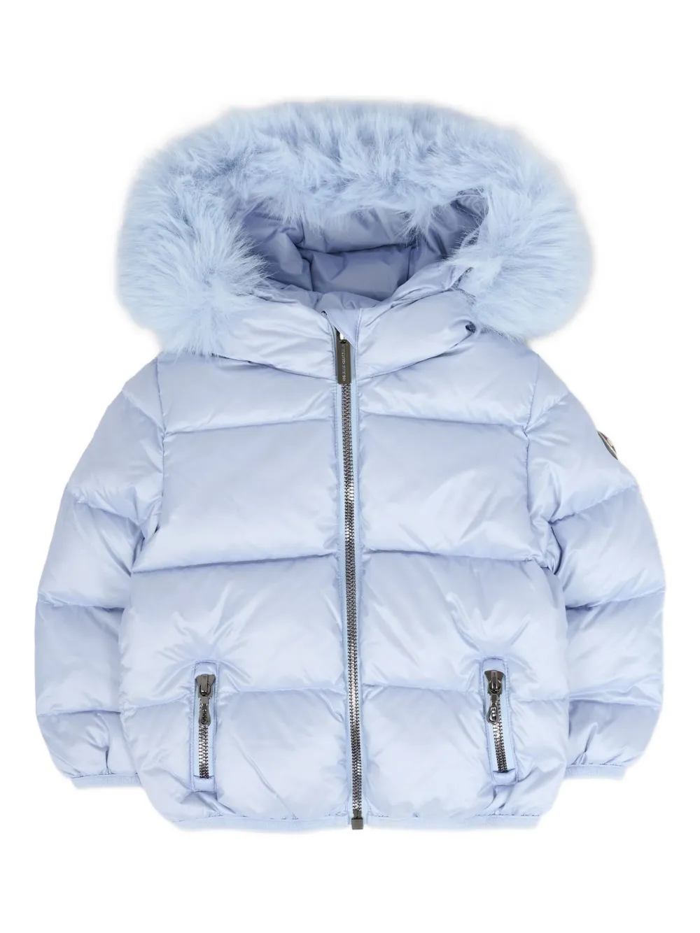 Colmar Kids fur-trimmed quilted jacket | Blue | Image 1