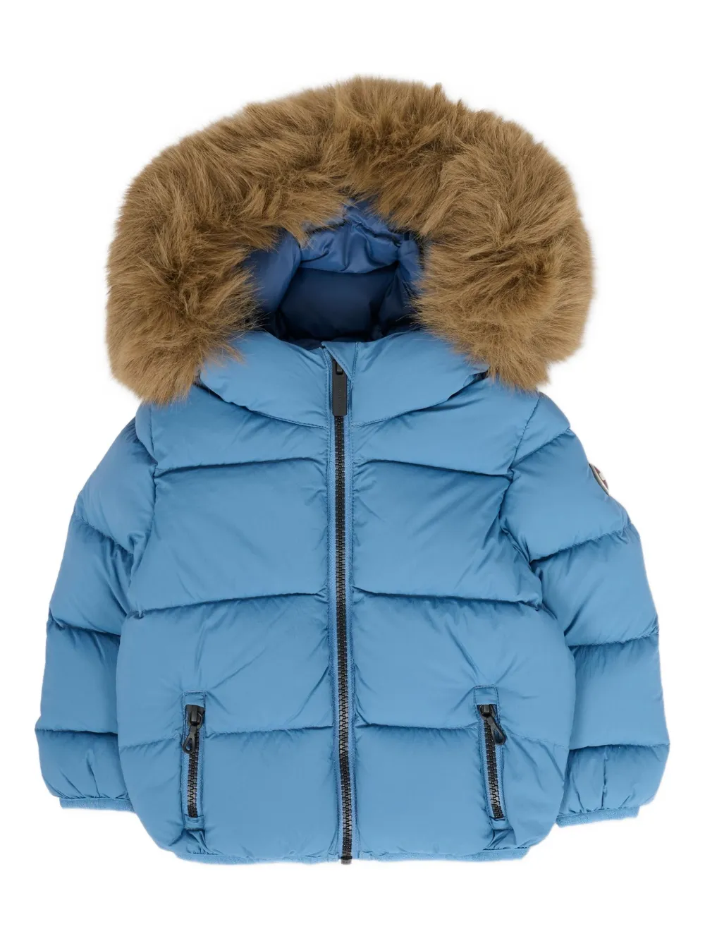 Colmar Fur-trimmed Quilted Jacket In Blue