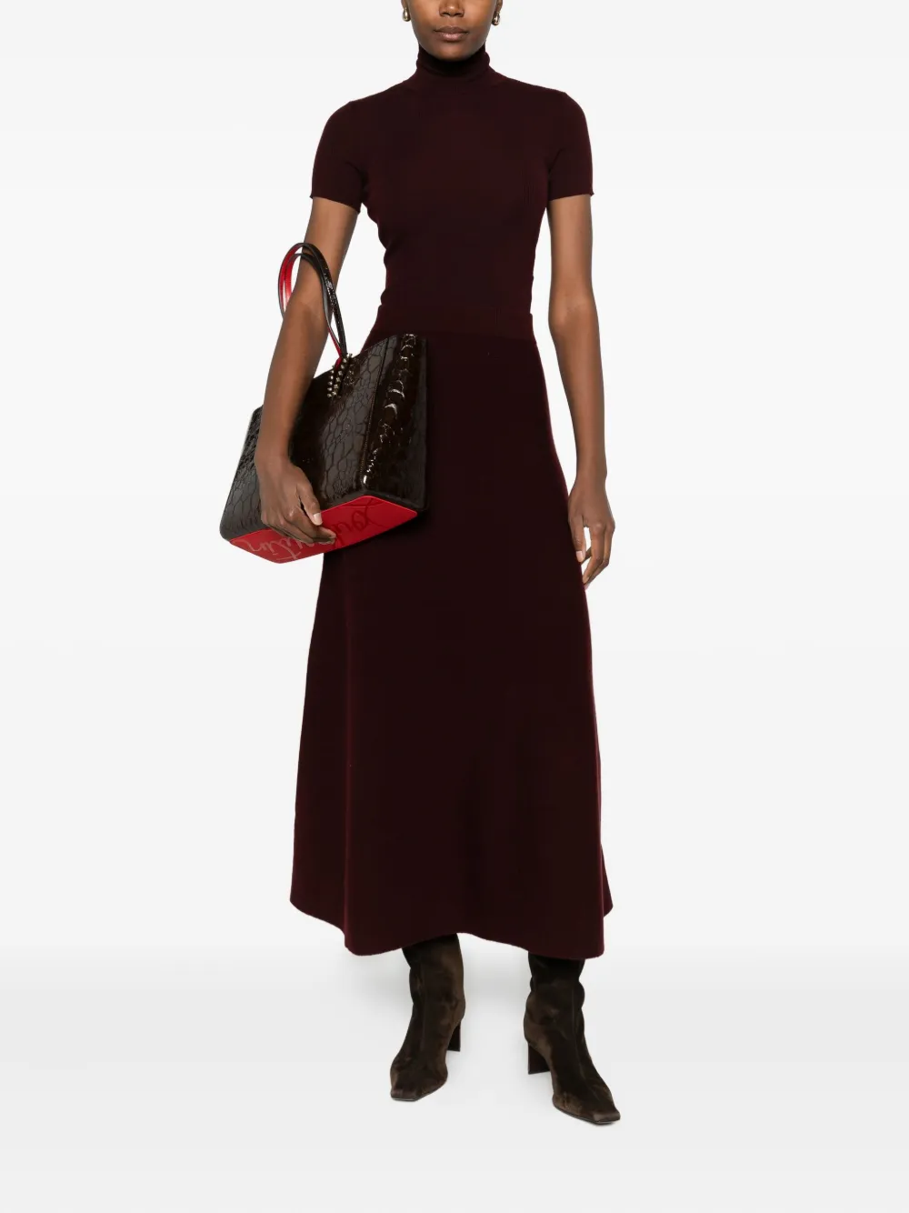 Max Mara Giberna gebreide maxi-rok - Rood