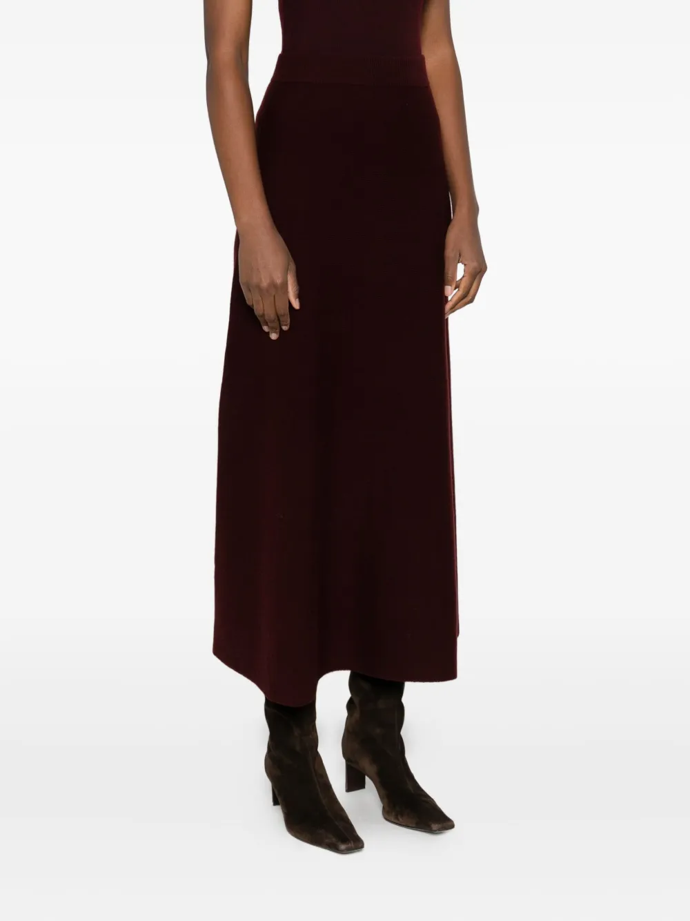Max Mara Giberna gebreide maxi-rok Rood