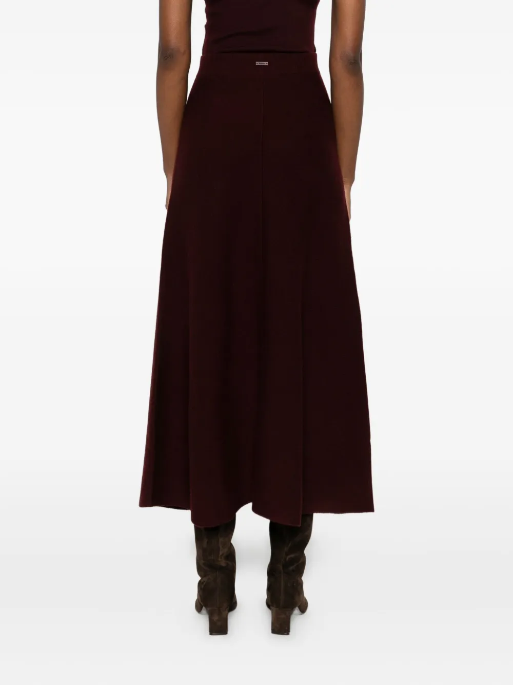 Max Mara Giberna gebreide maxi-rok Rood