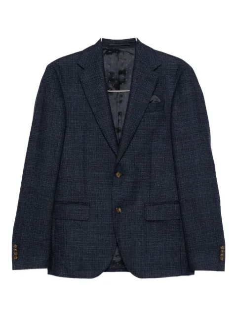 Sand textured single-breasted wool blazer