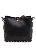 Valentino Garavani Pre-Owned 2000-2017 Small Grainy Calfskin Rockstud Flip Lock Messenger Bag crossbody bag - Black