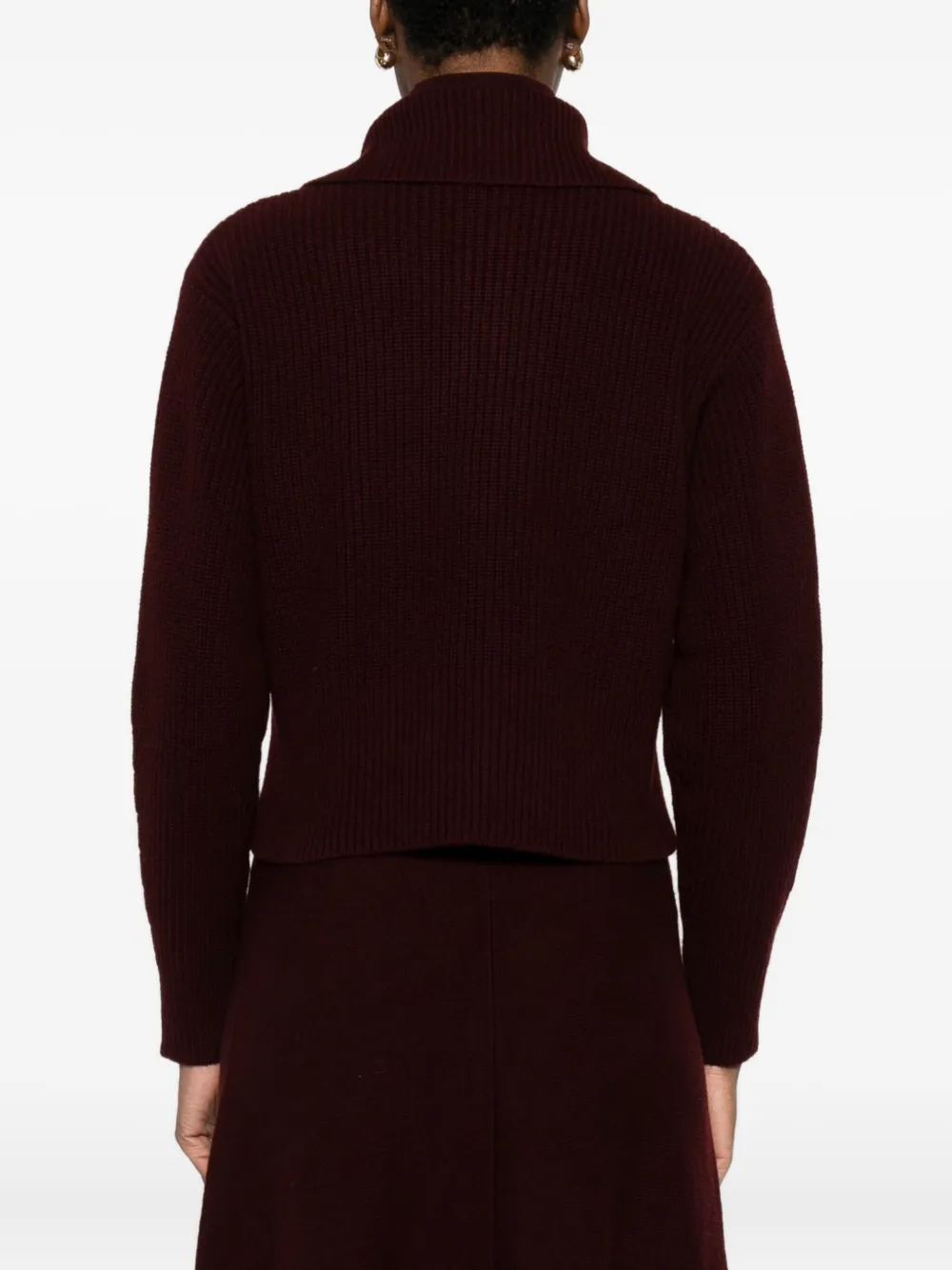 Max Mara Zip Nadar Sweater In Red