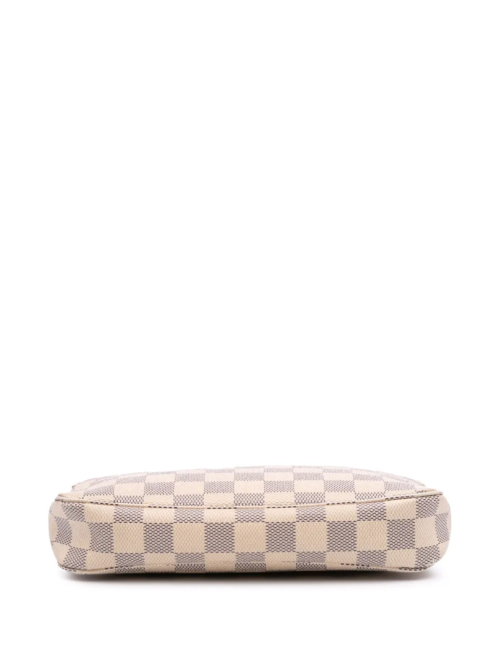 Pre-owned Louis Vuitton 2012 Damier Azur Pochette Accessoires Shoulder Bag In White