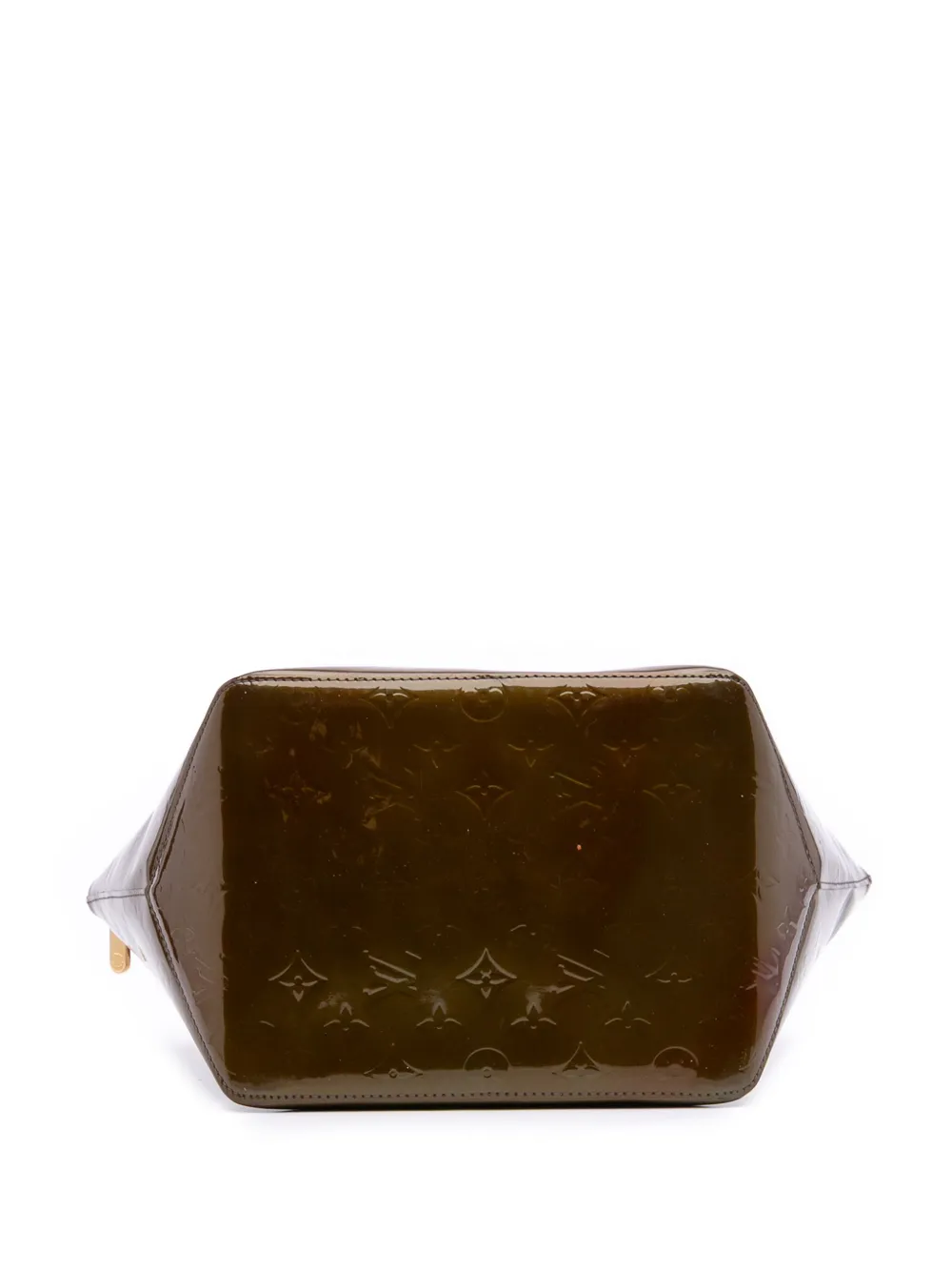 Pre-owned Louis Vuitton 2009 Monogram Vernis Bellevue Pm Handbag In Green