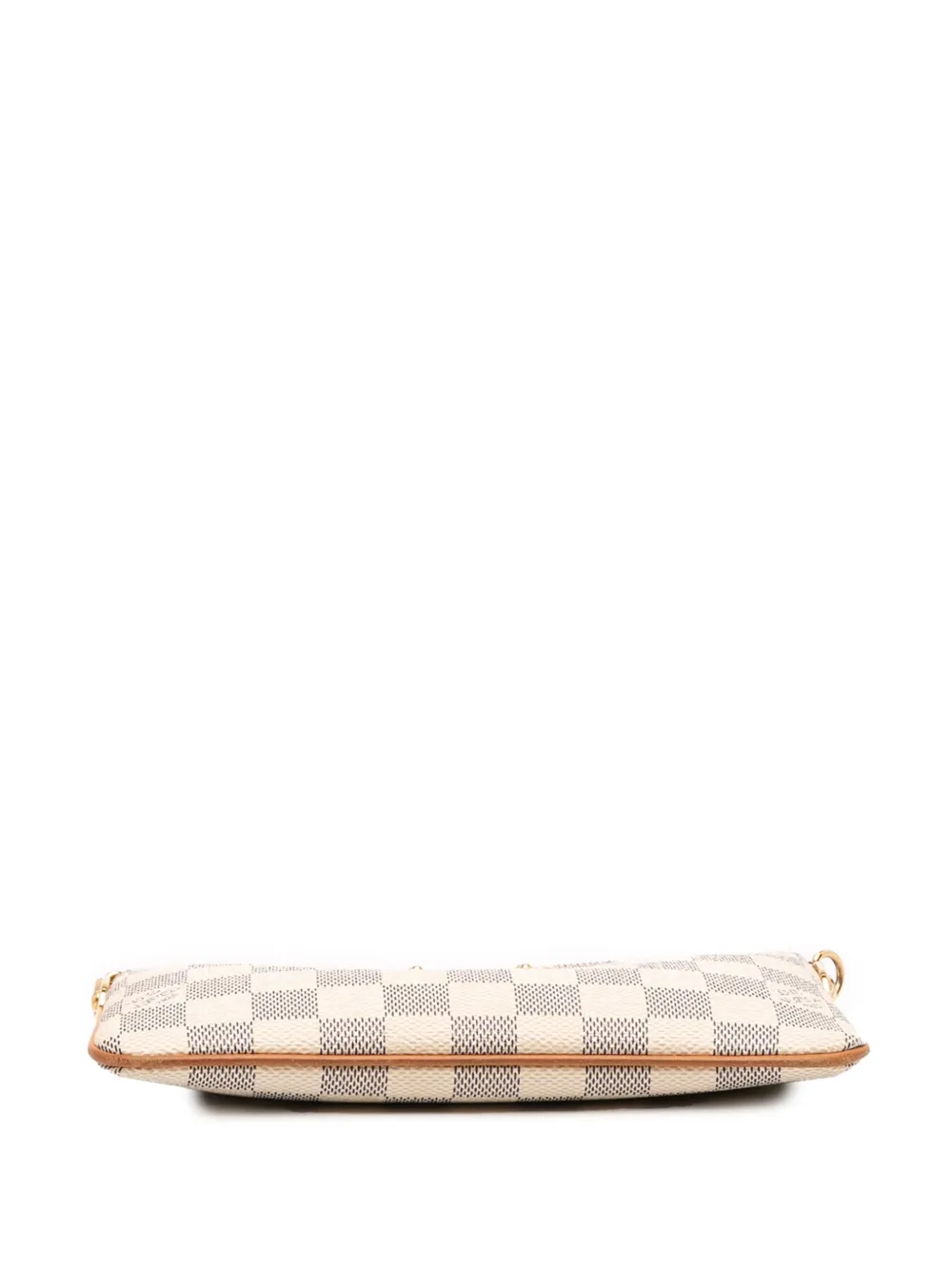 Pre-owned Louis Vuitton 2011 Damier Azur Pochette Milla Mm Handbag In White