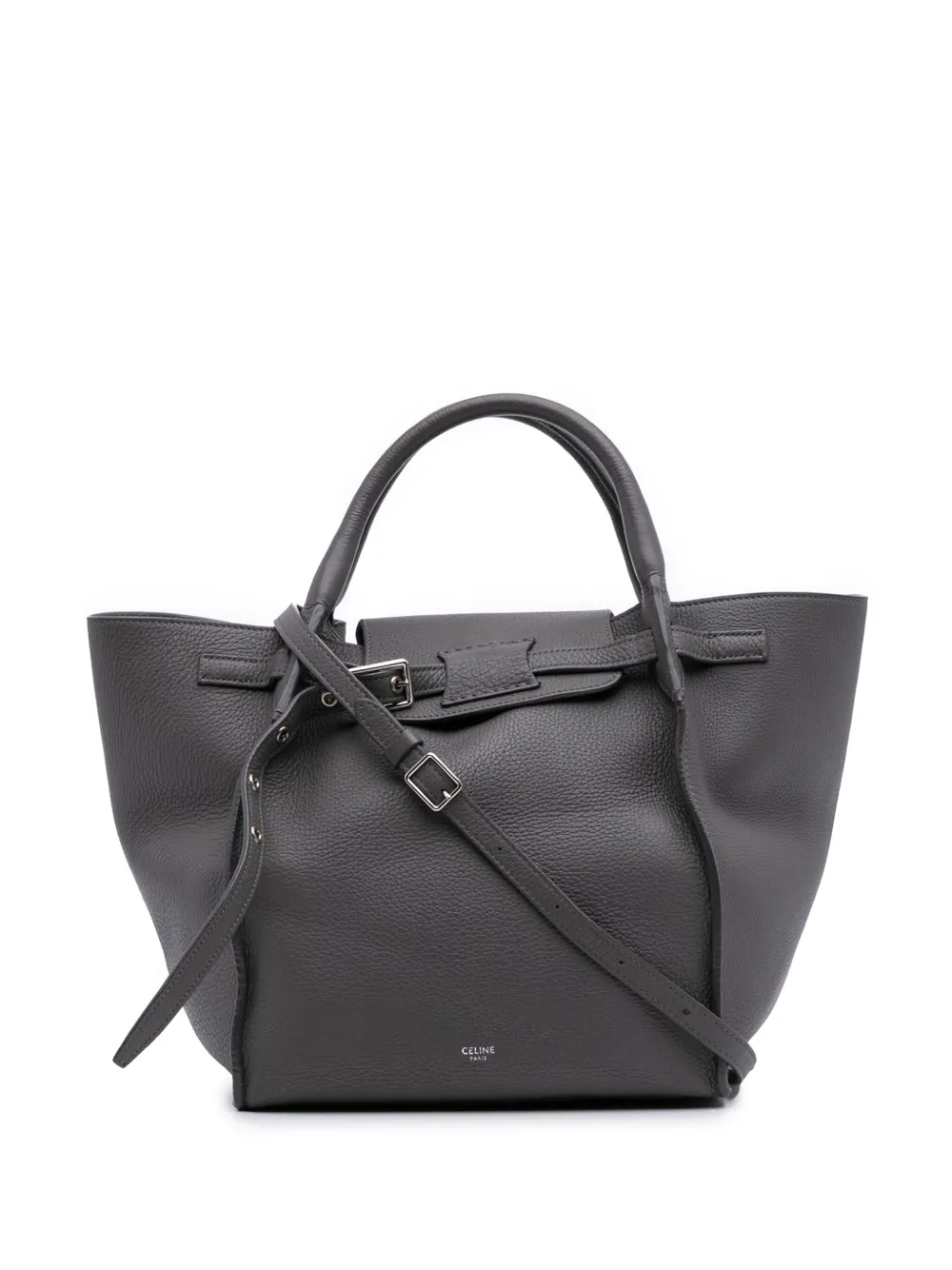 Celine Pre-Owned 2019 スモール グレインカーフ ビッグバッグ サッチェルバッグ - グレー Celine Pre-Owned 2019 スモール グレインカーフ ビッグバッグ サッチェルバッグ - グレー