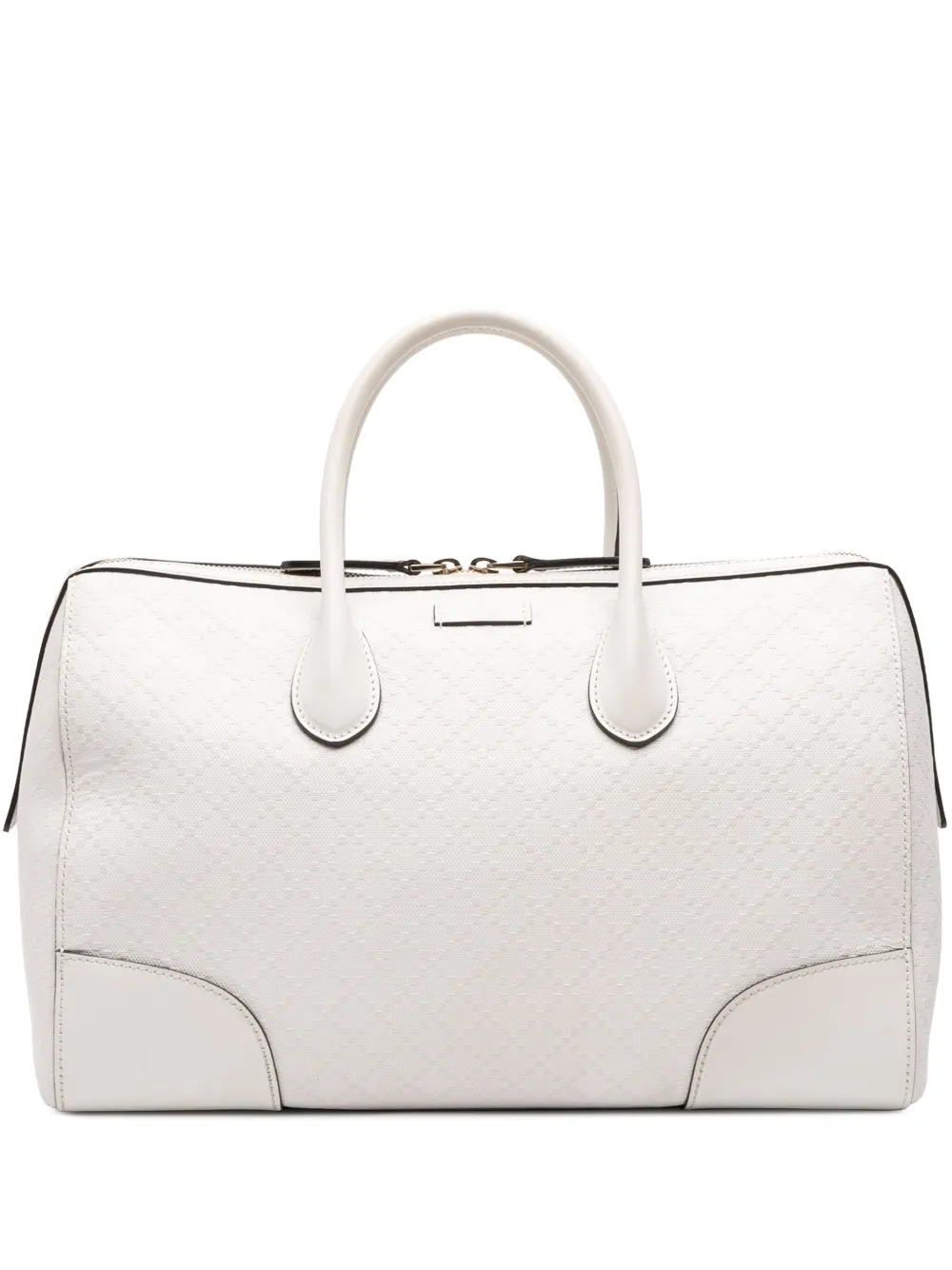 Gucci Pre-Owned 2016-2025 ミディアム ディアマンテ レザー ボストンバッグ - ホワイト Gucci Pre-Owned 2016-2025 ミディアム ディアマンテ レザー ボストンバッグ - ホワイト