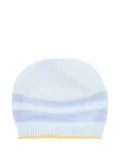 Gensami kids striped ribbed hat - Blue