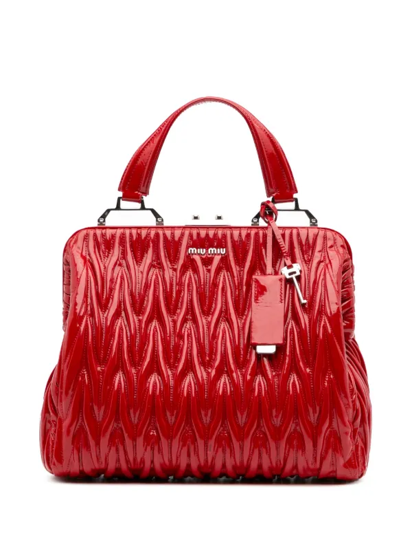 Miu Miu 赤 マテラッセ ハンドバッグ