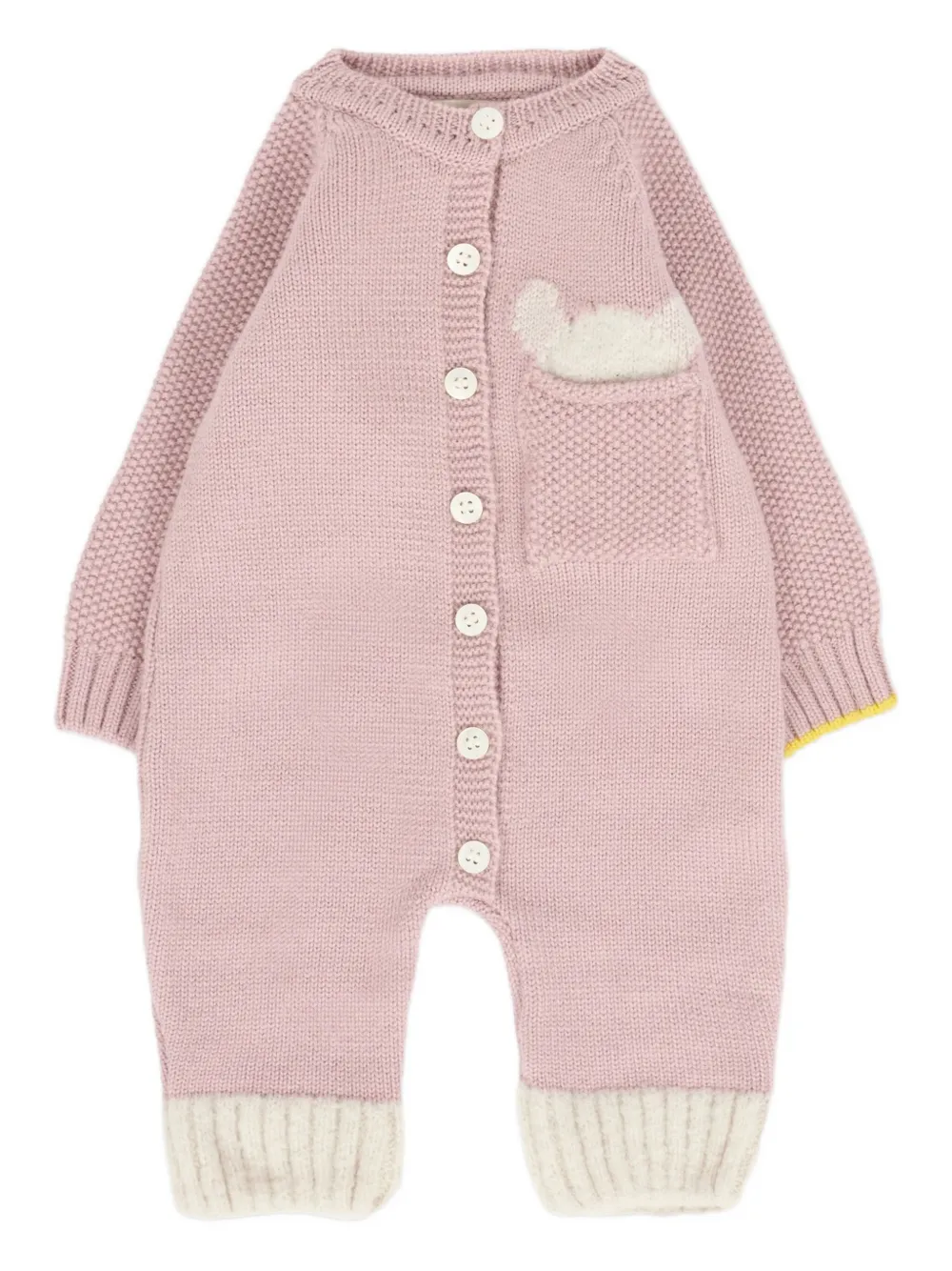 Gensami kids ニット ロンパース - ピンク Gensami kids ニット ロンパース - ピンク