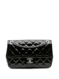 CHANEL Pre-Owned 2014-2015 Medium Patent Coco Shine Flap crossbody bag - Black