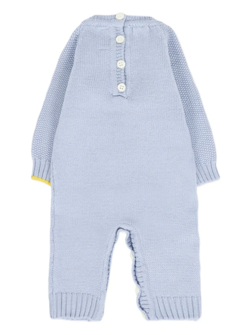 Gensami kids lamb-appliqué wool jumpsuit - Blauw